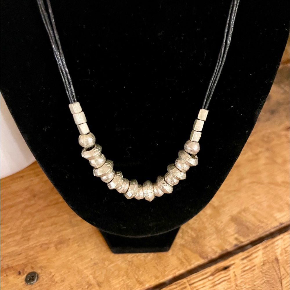 Elegant Silver Beaded Necklace